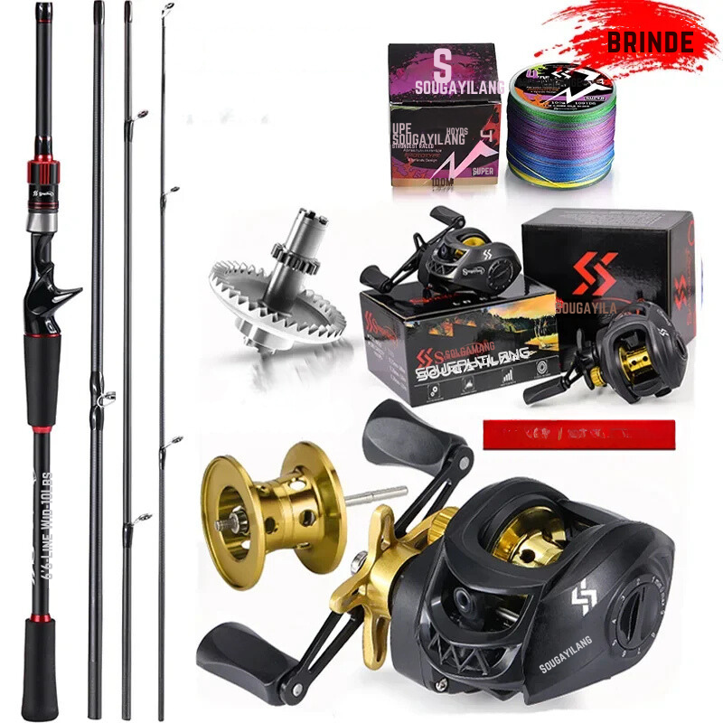 Kit De Pesca Carretilha + Vara + Linha