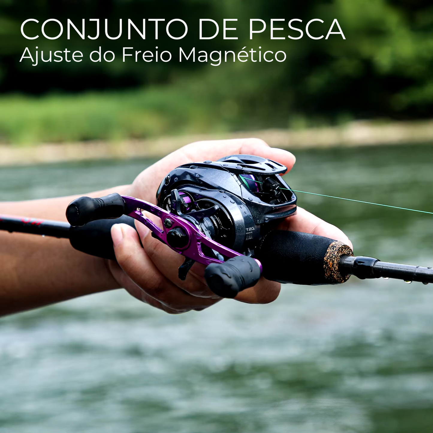 Kit De Pesca Carretilha + Vara 1,70 M+ Linha De Pesca